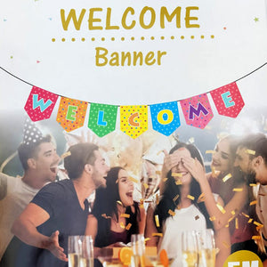 Colorful WELCOME Paper Wall Banner - FUNZOOP