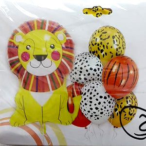Lion Theme 7 Pcs Foil/Latex Balloons Set-funzoop-thepartyshop