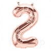 16" Foil Number Balloons- Rose Gold (Digit 2) - Funzoop