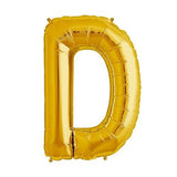 16" Foil Alphabet Balloons- Golden (Letter D) - Funzoop