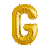 16" Foil Alphabet Balloons- Golden (Letter G) - Funzoop