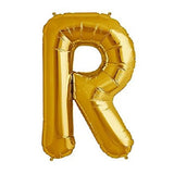 16" Foil Alphabet Balloons- Golden (Letter R) - Funzoop