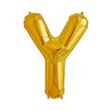 16" Foil Alphabet Balloons- Golden (Letter Y) - Funzoop