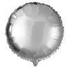 Round Shaped Solid Color Foil Balloons (Silver) - Funzoop
