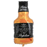 34" Aged To Perfection Whiskey Bottle Shaped Foil Balloon - Funzoop
