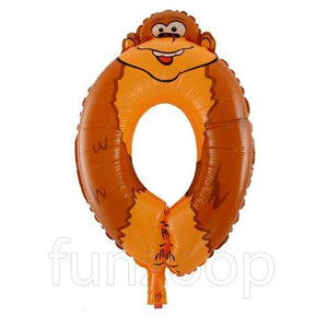 Animal Shaped Number Foil Balloon (Digit 0) - Funzoop