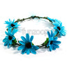 Beautiful Hawaiian Flowers Crown Headband Women/Girls Light Blue - Funzoop The Party Shop