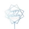 Square Cake Topper Silver - Funzoop