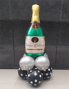 Celebrate Champagne Large Bottle Shaped Foil Balloon In Use - Funzoop