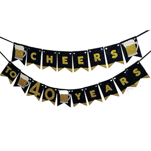 Cheers Wall Banner (with Customizable Milestone Year) 