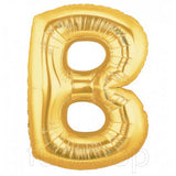 40" Large Foil Alphabet Balloons- Golden (Letter B) - Funzoop