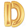40" Large Foil Alphabet Balloons- Golden (Letter D) - Funzoop
