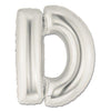 40" Large Foil Alphabet Balloons- Silver (Letter D) - Funzoop
