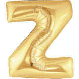 40" Large Foil Alphabet Balloons- Golden (Letter Z) - Funzoop