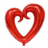 Extra Large Open Heart Shaped Foil Balloon - Red - Funzoop