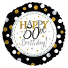 18" Happy 50th Birthday Milestone Foil Balloons - Funzoop