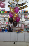 Birthday Helium Balloon Bouquet (BQ01) Polka Pink - Funzoop The Pasrty Shop