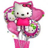 Kitty 5 in 1 Foil Balloons Bouquet Set [5 Pcs] - Funzoop