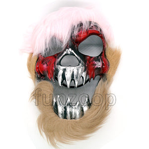 Horror Face Mask with Hair - Funzoop