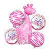 It's a Girl Giraffe 5 in 1 Foil Balloons Bouquet Set [5 Pcs] - Funzoop