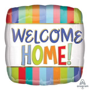 18” WELCOME HOME STRIPES FOIL BALLOON - ANAGRAM - Funzoop The Party Shop