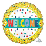 18” WELCOME LOTS OF DOTS FOIL BALLOON - ANAGRAM - Funzoop The Party Shop