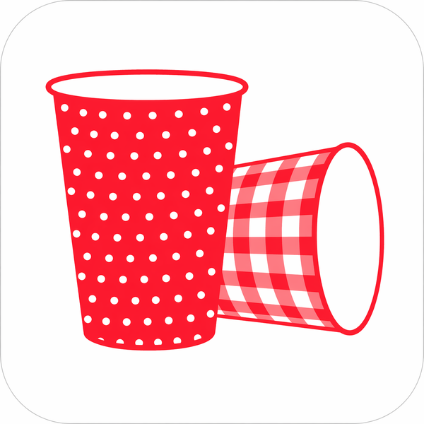 Disposable party paper cups and glasses for birthday and celebration tableware – Funzoop