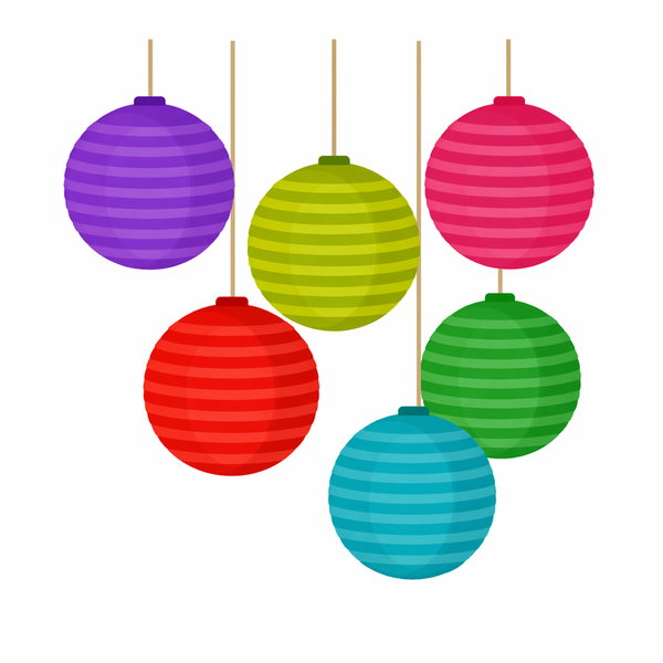 Colourful hanging paper lanterns for party decoration, parasols and celebration decor – Funzoop