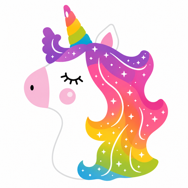 Cute unicorn illustration representing Shaped Foil Balloons collection icon for birthday parties and celebrations | Funzoop
