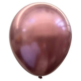Pack of 15 blue chrome latex party balloons with metallic glossy finish from Funzoop The Party Shop
