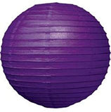 12" Round Paper Lanterns [1 Nos] - Available in 8 Colors: Blue/ Pink/ Green/ Yellow/ Red/ White/ Light Green/ Orange