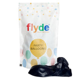 Pack of 25 uninflated 12 inch blue metallic crystal latex party decoration balloons of Flyde brand sold by Funzoop The Party Shop