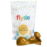 Pack of 25 pcs 12 inch golden metallic pearl latex party decoration balloon of Flyde brand for birthday wedding and event decor Funzoop - The Party Shop