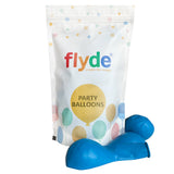 Pack of 25 uninflated 12 inch arctic blue latex party decoration balloons of Flyde brand sold by Funzoop The Party Shop