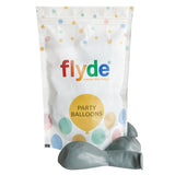 Bag of flyde party balloons from Funzoop - The Party Shop with Grey balloons on a white background