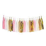 Multicolor tissue paper tassel garland hanging decoration for celebrations from Funzoop The Party Shop
