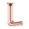 Rose Gold Alphabet Foil Balloons A-Z, 16 Inch, Letter L