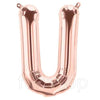 16" Foil Alphabet Balloons- Rose Gold (Letters A - Z) - Uninflated