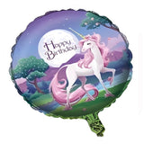 18" Happy Birthday Unicorn Purple Foil Balloon-funzoop-thepartyshop