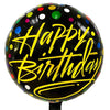 18" Happy Birthday Polka Print Foil [Golden] - FUNZOOP