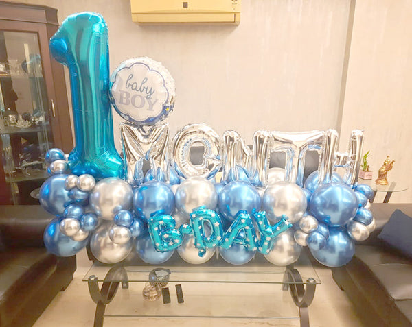 First Month Milestone Balloon Centerpiece in Gurgaon