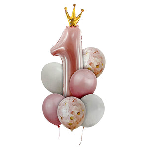 1st Birthday Crown Set - Pink-funzoop-thepartyshop