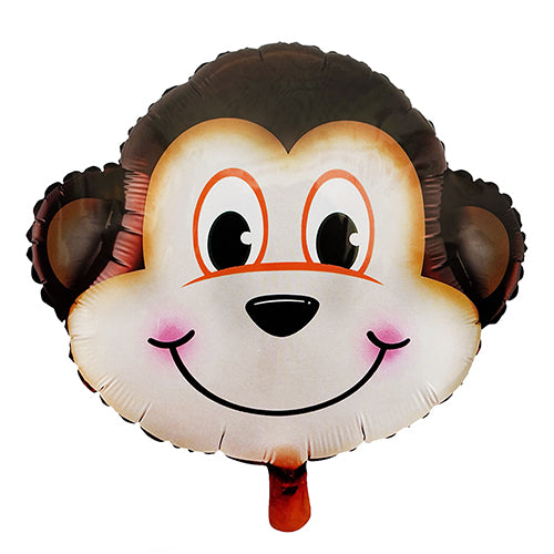 24 inches monkey animal shaped foil balloon with playful jungle theme design from Funzoop The Party Shop