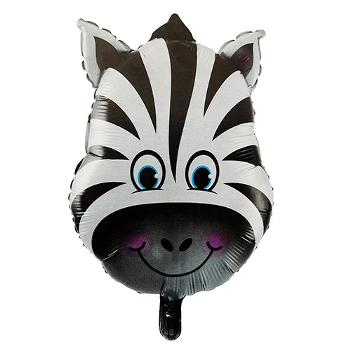 24 inches zebra animal shaped foil balloon with black and white striped design from Funzoop The Party Shop