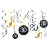 Milestone birthday hanging swirl decoration set
