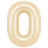32 inch beige foil number 0 balloon for milestone birthday decoration