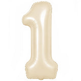 32 inch beige foil number 1 balloon for milestone birthday decoration