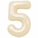 32 inch beige foil number 5 balloon for milestone birthday decoration