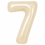 32 inch beige foil number 7 balloon for milestone birthday decoration
