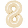 32 inch beige foil number 8 balloon for milestone birthday decoration